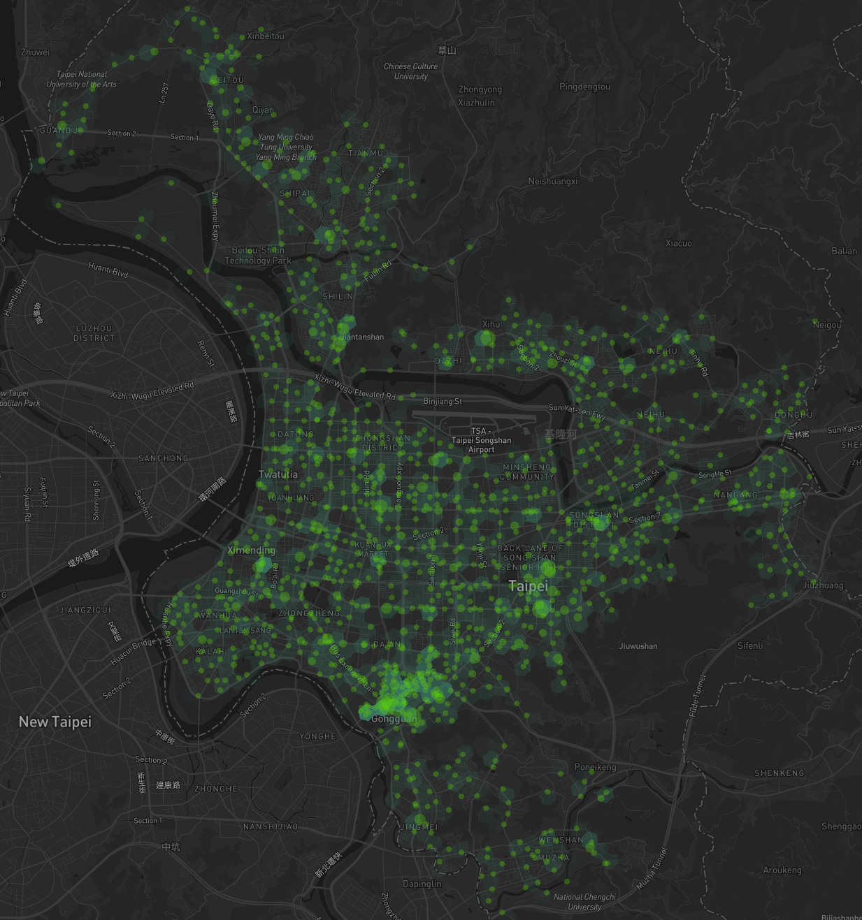 Fig. 1 - Station distribution.